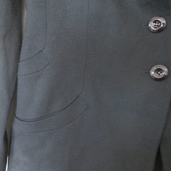 christian dior black wool blazer jacket size 4 - Picture 5 of 7